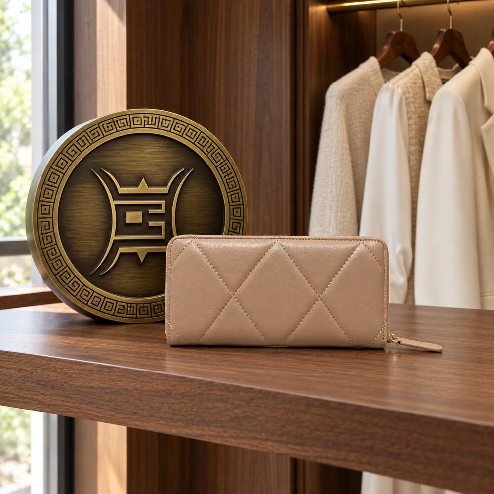 Chanel 19 Beige Lambskin Long Zip Wallet - Picture 2 of 6